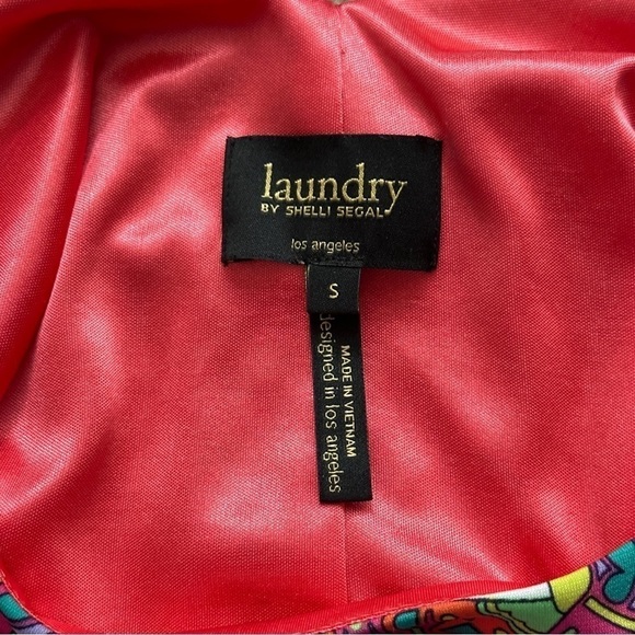 Laundry by Shelli Segal Pink Multicolor Geometric Print Jersey Shift Dress sz S - Picture 11 of 13